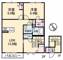 シャーメゾンガーデンズK C棟の物件間取画像